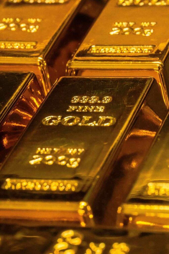 Gold bars different angle
