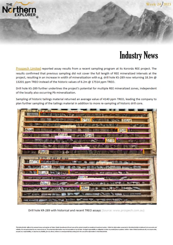 The Northern Explorer 24/23 industry news