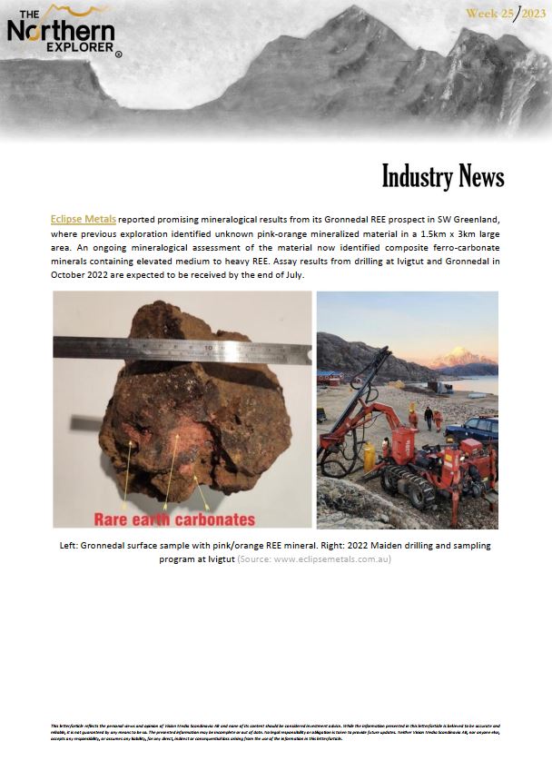 The Northern Explorer 25/23 industry news