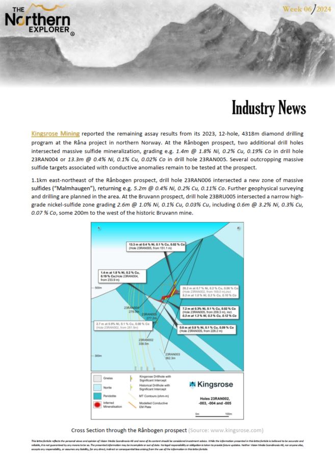 The Northern Explorer 06/24 industry news