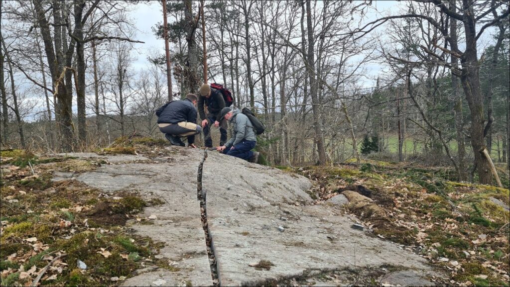 European Green Transition Geologists looking at channel sample