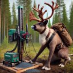 Reindeer, small drill rig